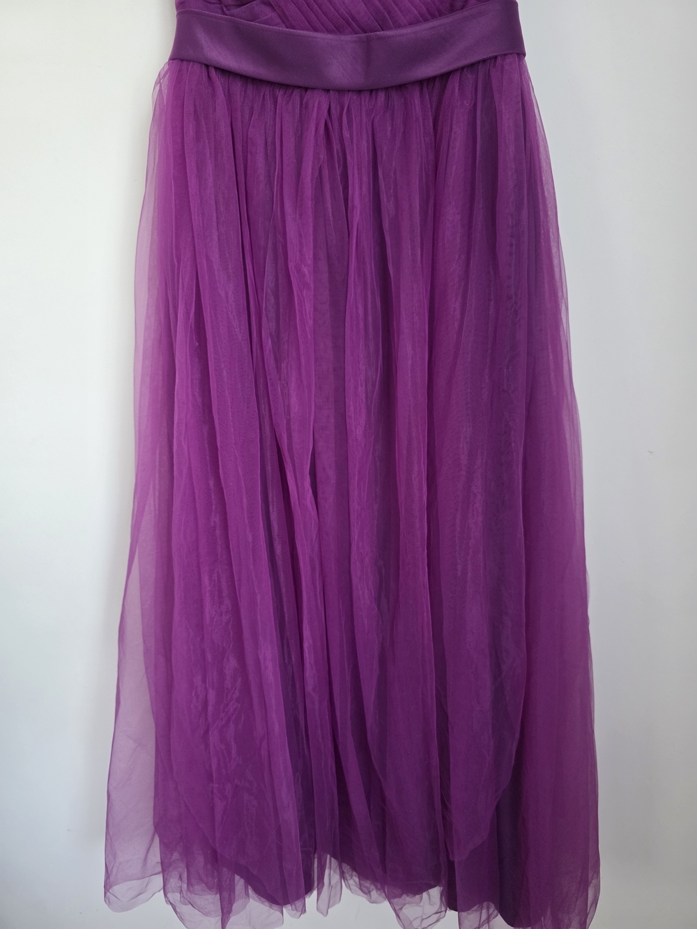Azazie Purple Tulle Strapless Dress S 4-6 Formal Wedding - Picture 7 of 14
